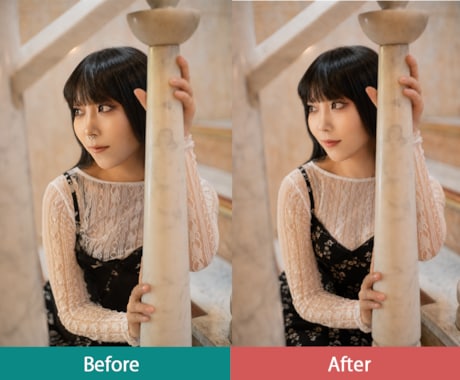 個性を活かして人物写真を綺麗にレタッチします あなたらしさはそのままに、自然で垢抜けた一枚に仕上げます イメージ1