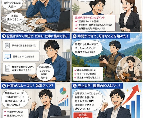 個人事業主、副業対応可確定申告の記帳代行します 確定申告の記帳代行します｜領収書・通帳から帳簿作成します イメージ2