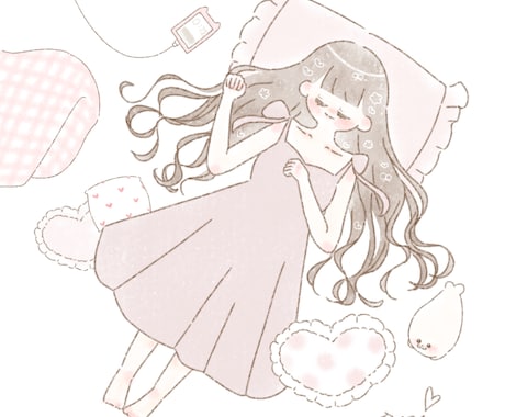 ふんわり優しいタッチのイラストを描きます しあわせのつまったまんまるほっぺ イメージ2
