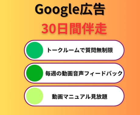 Googleリスティング広告運用伴走サポートします 自社・ご自身で運用スキルを身につけたい方にプロが伴走します イメージ2