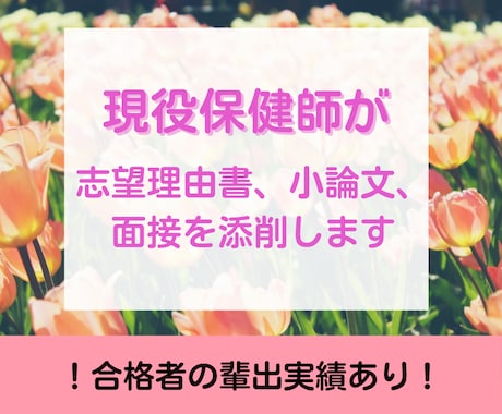 合格をつかむ！志望理由書、小論文、面接の添削します ⭐現役保健師があなたのベストをお手伝い⭐！合格者輩出！ イメージ1