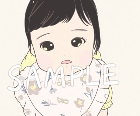赤ちゃんから小さいお子様の似顔絵を描きます 子供の成長、思い出の瞬間を可愛くイラストにします♪ イメージ2