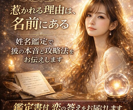 彼の本音を見抜く姓名判断｜恋愛傾向と行動が解ります 気になる彼の恋愛傾向と具体的な攻略法ををお伝えします イメージ1