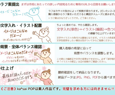 発送ok★可愛くトキメクPOP作ります 手書き文字200文字以内★お店に貼るポスターにいかがですか？ イメージ2