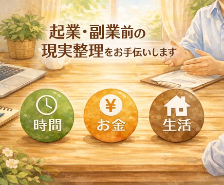 起業・副業を考え始めた方の思考整理をお手伝いします 今の状況を言葉にして整理する時間 イメージ1