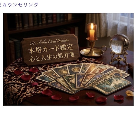 本格カード鑑定｜あなたの転機と具体解決策届けます 心理カウンセラーが専門知識と実体験で悩みの出口を導き出します イメージ1