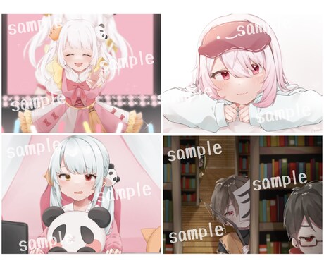 サムネ･立ち絵･1枚絵等のイラスト制作します ご依頼様のご希望に沿いながら描かせて頂きます!! イメージ2