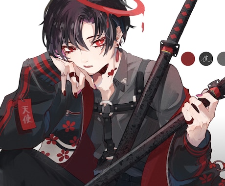 格好良いイラスト描きます ご希望に沿って丁寧に対応します！ イメージ1