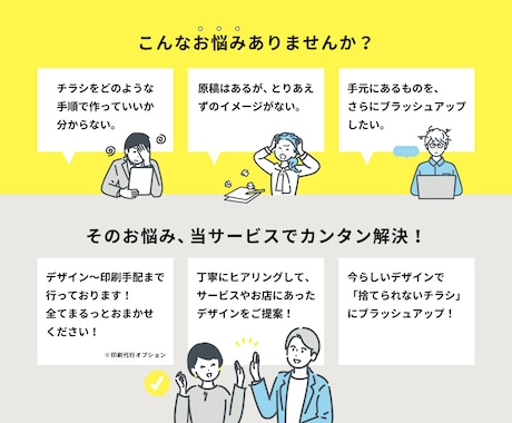 反響が出る!!見やすく伝わるチラシを制作します 初回デザイン２案提案！好きなデザインから選べます イメージ2