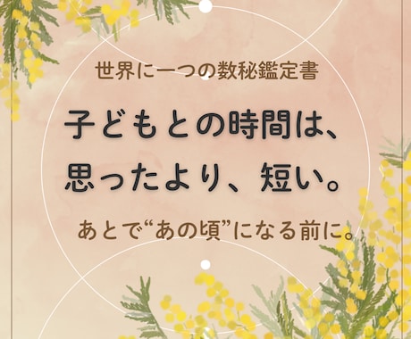 この子の景色を一緒に見に行く鑑定をします 「なんでこうなんだろう」に答えを出す、この子だけの説明書 イメージ1