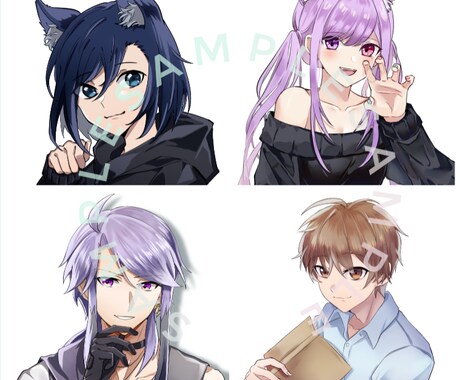 かわいい風夢絵、アイコン、デフォルメ制作します アイコン、ミニキャラ、オリジナル、夢絵、二次創作何でもOK！ イメージ2