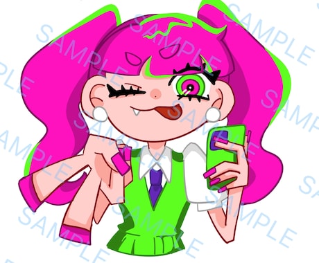 差別化したい方に◎個性派アイコン製作します ポップ&ビビッド×デフォルメでSNSや配信にもオススメです！ イメージ2