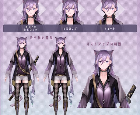 Live2D向けのパーツ分けイラストを制作します 貴方だけの個性をキャラクターに込めてみませんか？ イメージ2