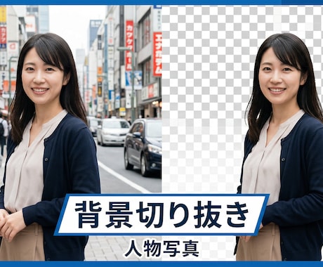 人物写真・商品画像の背景切り抜き、承ります 新聞社で培った技術できれいな仕上がりに イメージ2