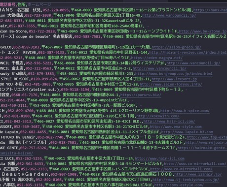 美容室（愛知）の営業リストを提供いたします 最新！2025年度版を24時間以内に納品 イメージ2