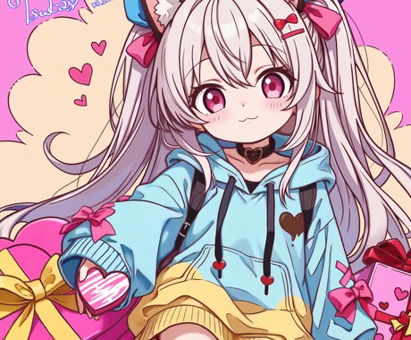 2～約4頭身オリジナルイラストを作成致します アイコン、IRIAM等の立ち絵、グッズ用などに イメージ1