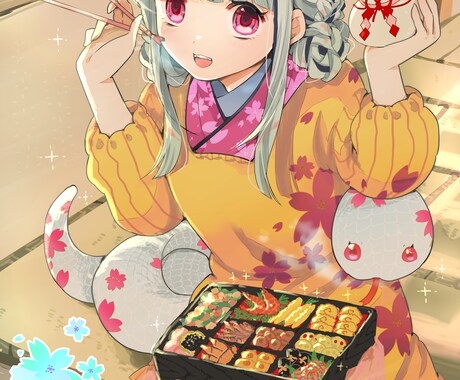 一枚絵のイラストお描きいたします 動画用/Vtuber配信/グッズ/アイコン/ヘッダーなどに！ イメージ2