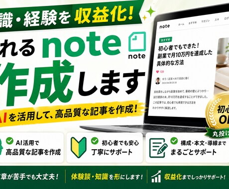 AIを活用して売れるnote記事を作成します あなたの知識をnoteコンテンツ化します イメージ1