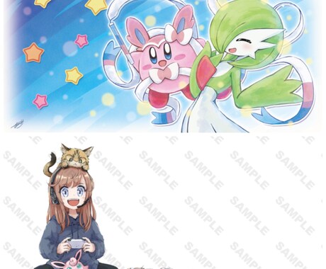 プレイマット（TCG等）用イラスト描きます 世界に一つだけのプレイマットをぜひ！ イメージ1