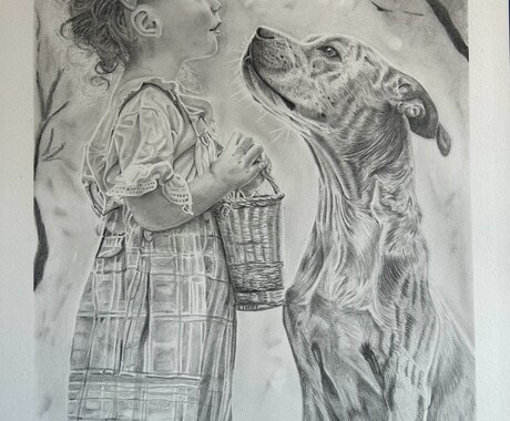 犬・猫を鉛筆画でリアルな似顔絵を描きます お気に入りの画像を絵にして飾ってみませんか‼️ イメージ1