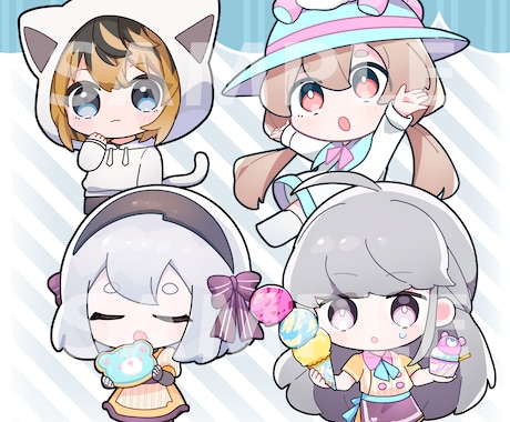 デフォルメイラスト制作いたします アイコンやグッズ、配信活動用など！ イメージ2