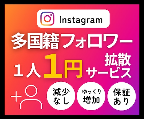 超高品質⭐️本物のインスタフォロワー増やします アイコンプロフ有⭐️減少なし⭐️多国籍フォロワー1500人～ イメージ1