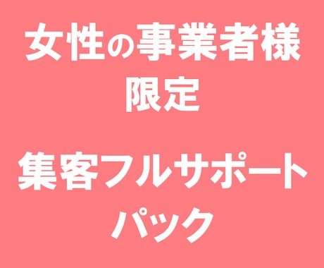 女性の事業者様限定で集客をフルサポートいたします 女性起業家、自宅サロン経営、個人事業女性向け【２名まで】 イメージ1