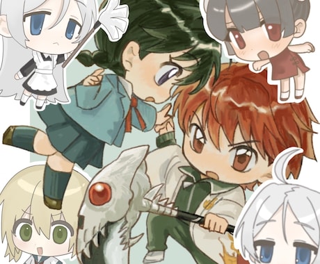 1〜2.5等身！選べる！かわいいミニキャラ描きます イメージ1