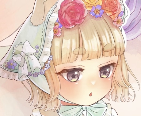 水彩風可愛いSNSアイコン描きます GIFを使った動くアイコンも対応可◎ イメージ1