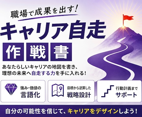 職場で成果を出す「キャリア自走作戦書」作成します 明日から動ける行動計画を一緒に設計！特典PDF付 イメージ1