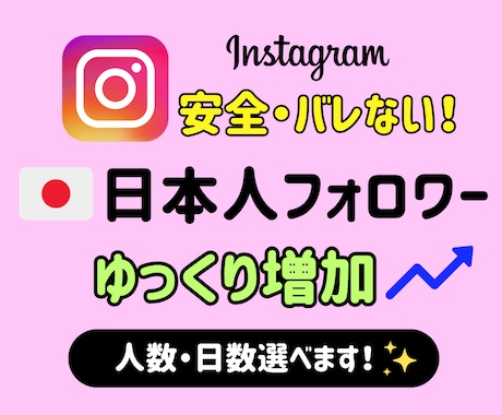 インスタ日本人フォロワーゆっくり増加いたします Instagram 7日かけて増加 日本人フォロワー自然 イメージ1