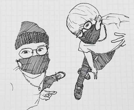 イラスト制作します シンプルで温かみのある似顔絵を提供します イメージ1