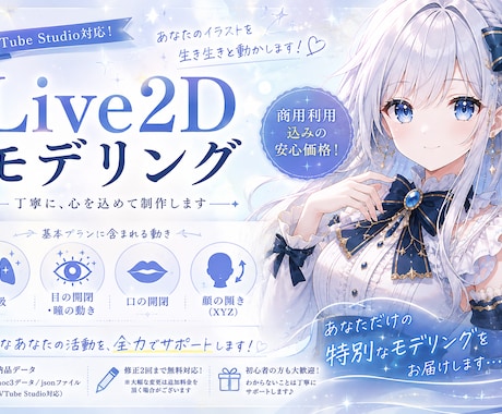 あなたのキャラクター Live2Dモデリングします イメージ1