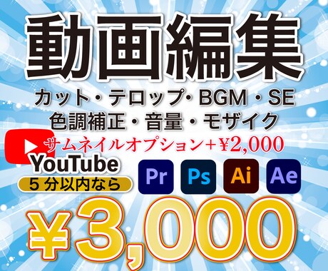YouTube動画編集をしています 【安心】企業の公式YouTube制作経験者が作成します イメージ1