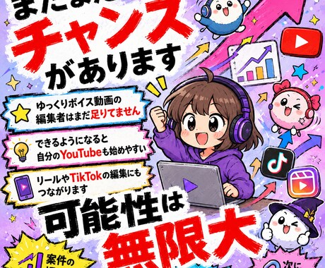 ゆっくり解説の動画編集の相談のります スキル0の副業初心者でもスモールステップを踏み出せます イメージ2