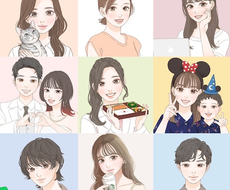 かわいい似顔絵・アイコン・ヘッダー描きます 一枚一枚丁寧に描かせていただきます。お気軽にご相談ください！ イメージ2