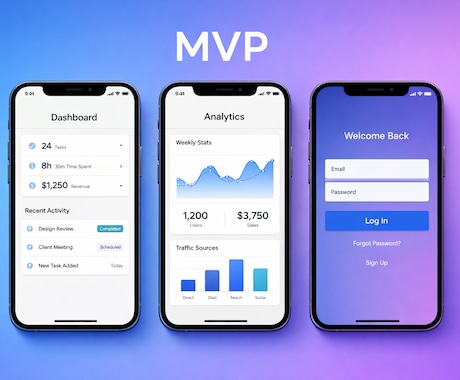 起業家向けiOSアプリMVPを開発します 資金調達・ピッチ用のiOSアプリを最短2週間で形にします イメージ1