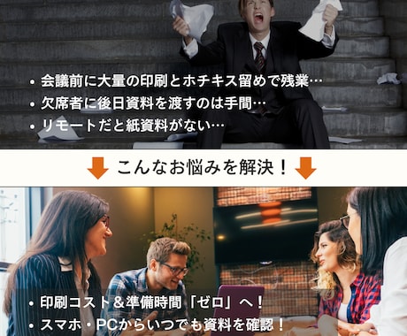ペーパーレス会議資料共有Webシステムを構築します 部署ごとの閲覧制限つき！スマホ対応の会議ポータルサイト イメージ2