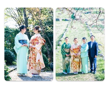 着物での記念撮影に！都内で出張撮影致します 着付けもできる女性カメラマンが美しく振付、撮影します。 イメージ2