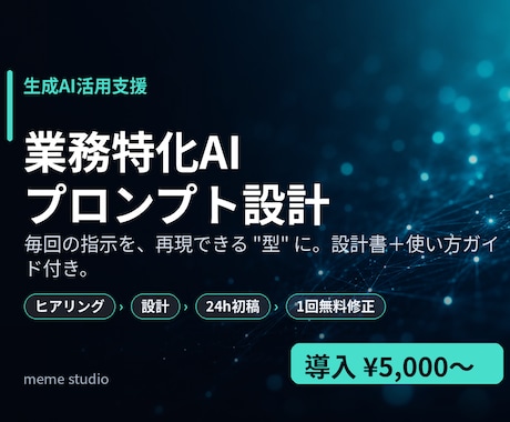 業務特化AIプロンプト・自動化設計を作成します 毎回の指示づくりを卒業。業務に合わせたAI活用の型を設計 イメージ1