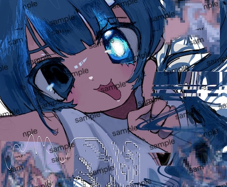 透明感と儚さで心に残るイラストを描きます 青の透明感と儚さで心に残るイラスト制作します♡ イメージ1