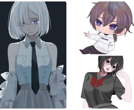 様々な用途に使えるイラストをお描きます いろいろなジャンルを最大限頑張って描いていきます イメージ1
