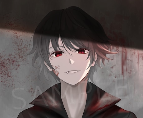 ほんのりダークで雰囲気ある1枚絵お描きします 商用利用◎サムネ、Vtuber、MV、書籍表紙などなど！ イメージ1