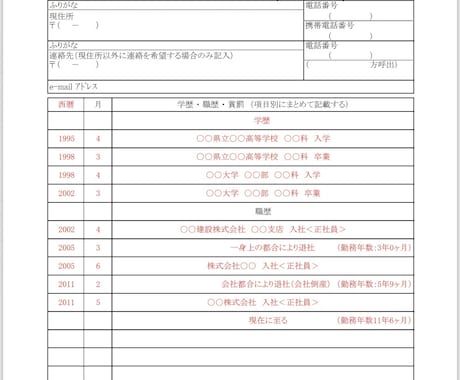 国家公務員　採用試験【No.1】資料添付します 元国家公務員、実際の提出した「履歴書」「職務経歴書」です イメージ2