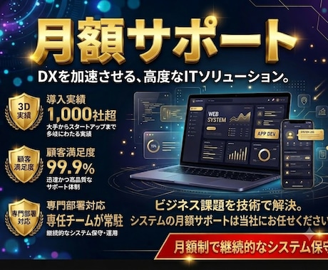 システム稼働後⭐2ヶ月集中・月額伴走サポートます システム安定化・改善実装・技術＆法務調査までチームで伴走 イメージ1