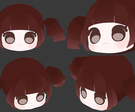 もちもちなデフォルメ3Dキャラクターを作ります VRChat、VRM設定可能！ イメージ2