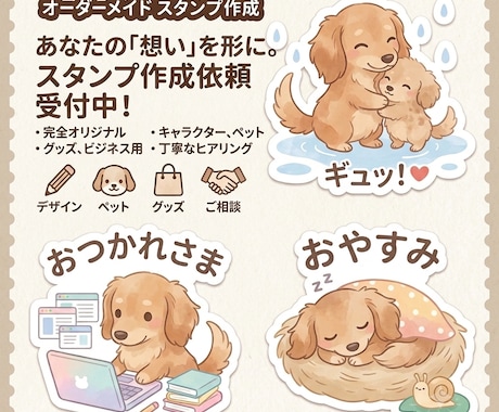 写真1枚から可愛いLINEスタンプを作成します イメージ1