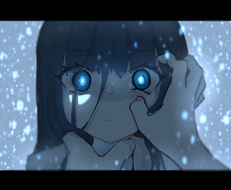 ダーク・不穏な雰囲気のイラストを制作します 歌ってみた/MV用サムネ対応。 イメージ1