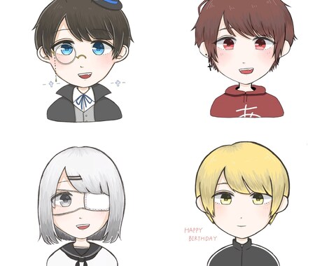 SNS用デフォルメアイコン描きます ❁﻿ペンライト・ぬいぐるみ等の追加オプションあり❁﻿ イメージ2