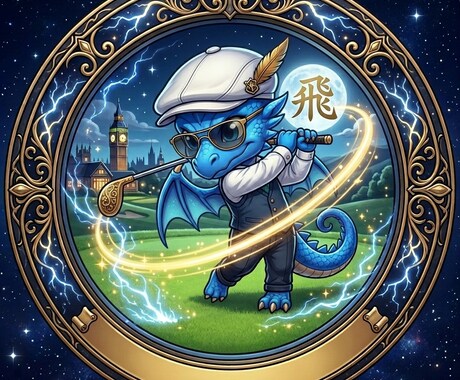 ゴルフ限定★好きな漢字で丸型アイコン作ります ゴルフ発信者へ。お好きな漢字を宿す、完全カスタムマーク。 イメージ1